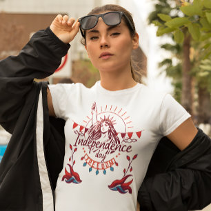 Boho Independence Day - T - Shirt der Frauen am 4.