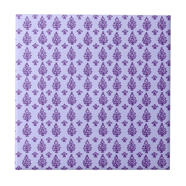 Boho India Block Print Fliese (Vorderseite)