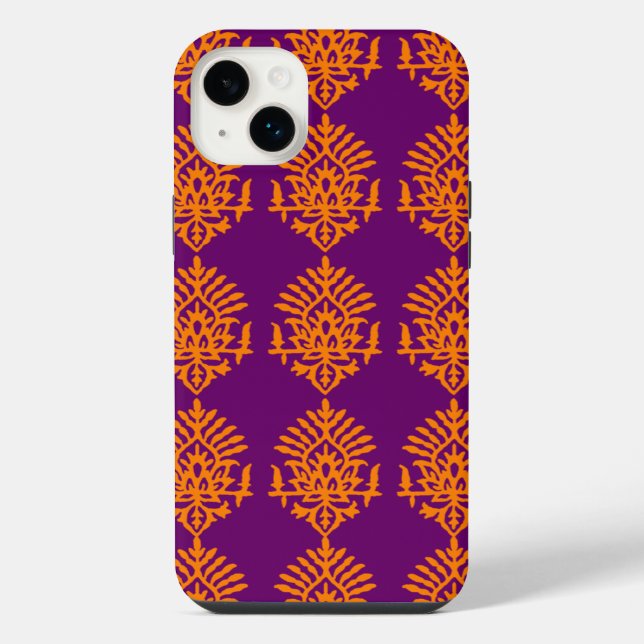 Boho Indien Blockdruck iPhone Hülle (Rückseite)