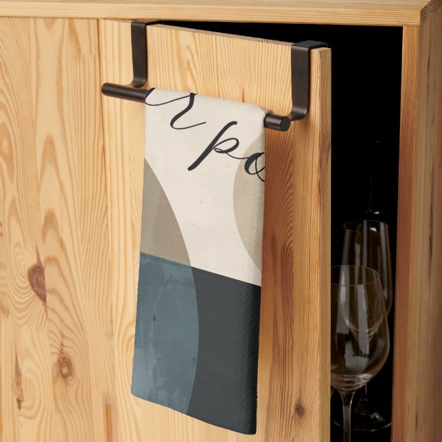 Boho Individuelle Name Geschirrtuch (Drittel gefaltet)