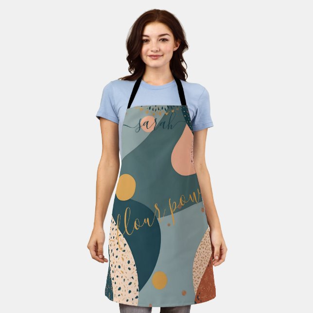 Boho Individuelle Name Schürze (Getragen)