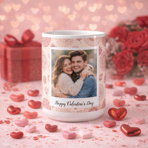 Boho individuelles Foto & Text Valentinstag Kaffeetasse