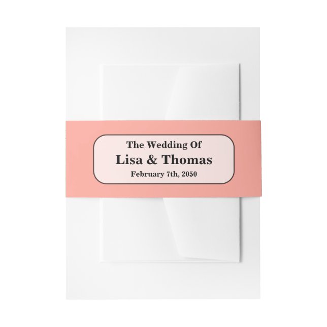 Boho Inspired Free Spirit Wedding Motif Einladungsbanderole (Vorderseite Beispiel)