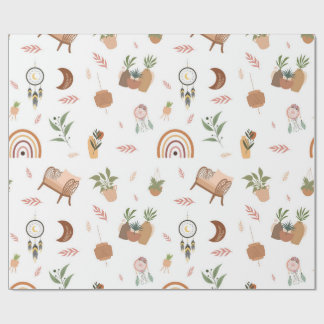 boho-inspired wrapping paper geschenkpapier