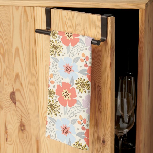 Boho Inspiriert Blumenmuster Küchentücher (Drittel gefaltet)