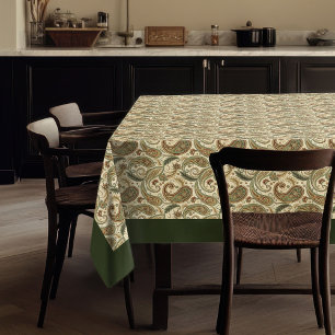 Boho Inspiriert Tablecloth in Earthy Paisley Print Tischdecke