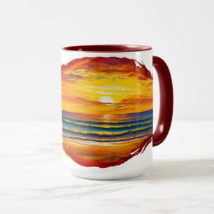 Boho inspirierter Sonnenuntergang Tasse