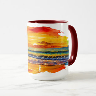 Boho inspirierter Sonnenuntergang Tasse