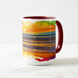Boho inspirierter Sonnenuntergang Tasse