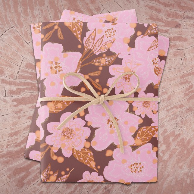 Boho Jeden Anlaß Floral 3 Pack Packpapier Geschenkpapier Set (Von Creator hochgeladen)