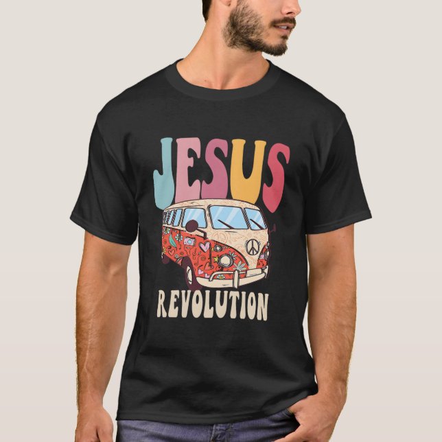 Boho Jesus-Revolution Christlicher Glaube auf der  T-Shirt (Vorderseite)