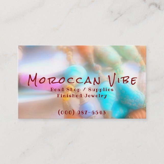 Boho Jewelry Artist Business Cards Visitenkarte (Vorderseite)