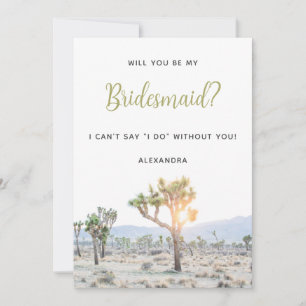 Boho Joshua Tree Wirst du meine Brautjungfer sein Einladung
