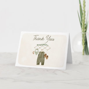 Boho-Jungen-Babysachen Baby Shower Dankeskarte