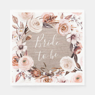 Boho-Junggesellinnen-Abschieds-Napkins aus Jute Br Serviette