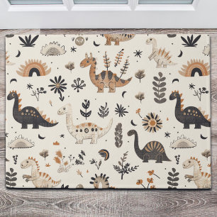 Boho Jungle Dinosaur Pattern Fußmatte