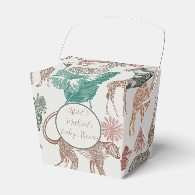 Boho Jungle Safari Baby Dusche Geschenkschachtel (Vorderseite)