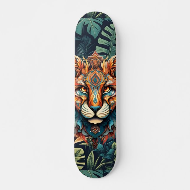 Boho Jungle Tiger Skateboard (Vorne)