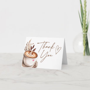 Boho-Kaffee-Junggesellinnenabschied Dankeskarte