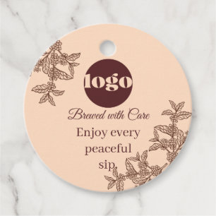 Boho-Kaffee mit Sorgfalt gebrüht Geschenk-Anhänger Geschenkanhänger