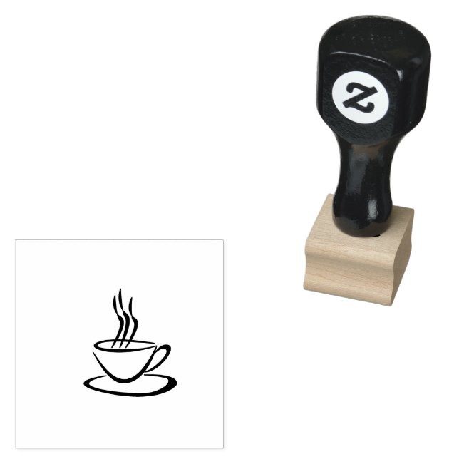 Boho-Kaffeetassen-Stempel Cafe Gummistempel (Stempel)