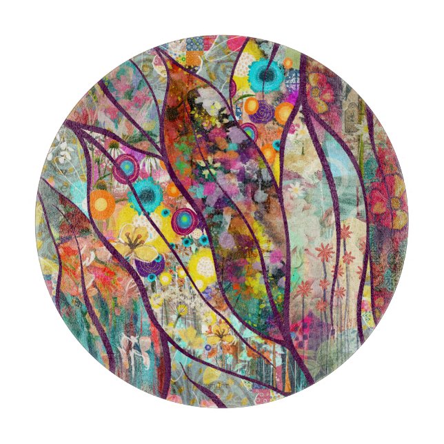 Boho Kaleidoskop - Natur Inspiriert Blumenstrauß - Schneidebrett (Vorderseite)