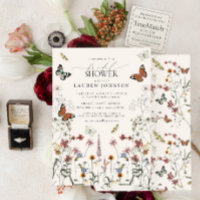 Boho-Kalligrafie Vintage-Schmetterlinge Junggesell