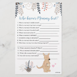 Boho Kangaroo Kinderdusche, die Mommy Game kennt
