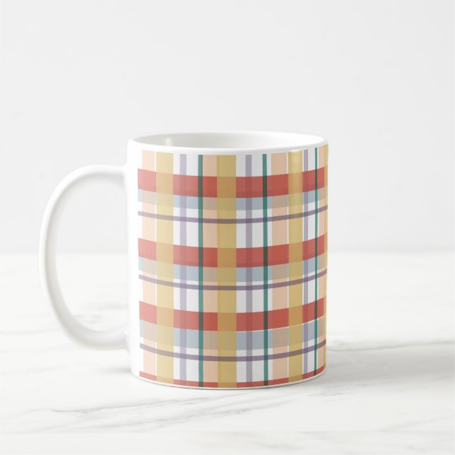 Boho-Karomuster Kaffeetasse (Links)