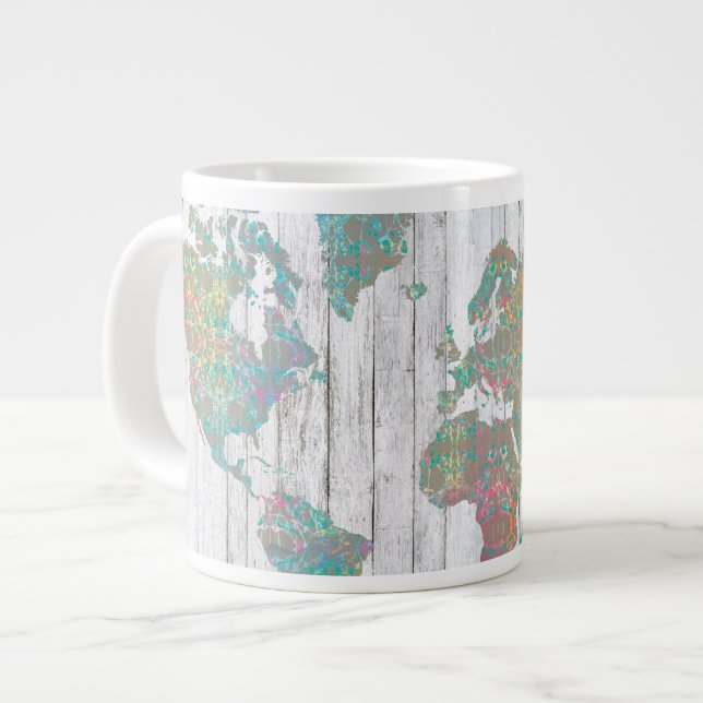 Boho Karte II Jumbo-Tasse (Vorderseite Links)