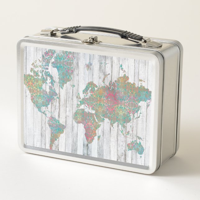 Boho Karte II Metall Lunch Box (Vorderseite)