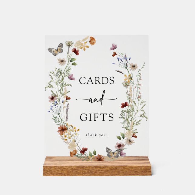 Boho-Karten-Geschenke-Acrylschild Acrylschild (Vorderseite)