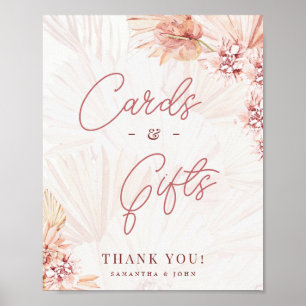 Boho Karten und Geschenke Pampas Grass Table Weddi Poster