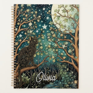 Boho-Katze Sternenhimmel Waldlandschaft Planer