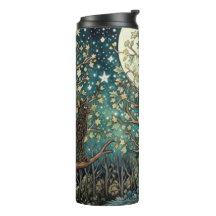 Boho-Katze Sternenhimmel Waldlandschaft