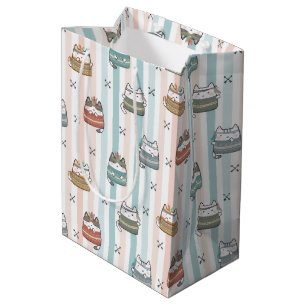 Boho-Katzen Stammesmuster Mittlere Geschenktüte