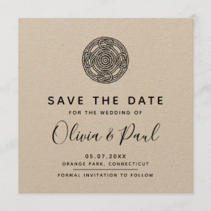 Boho keltic Style Save the Date Wedding Card Einladung