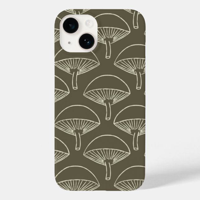 Boho Kernmuskeln Handgezeichnete Fläche Grün Case-Mate iPhone Hülle (Rückseite)