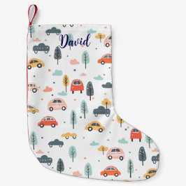 Boho Kids Cars, Trees & Clouds Muster Kleiner Weihnachtsstrumpf