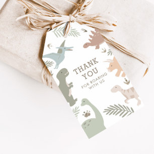 Boho Kids Dinosaur-Thema Geburtstag Danke Tags Geschenkanhänger