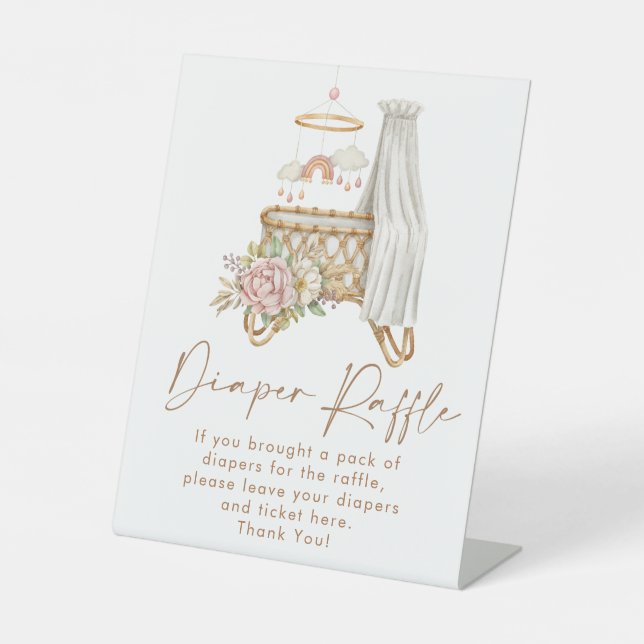 Boho Kinderzimmer Baby Duschdusche Windelwanne Sockelschild (Vorderseite)