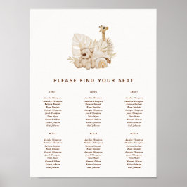 Boho Kinderzimmer Baby Shower Seekarte Poster