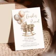 Boho Kinderzimmer Beige Balloons Gender Reveal