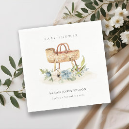 Boho Kinderzimmer Blue Floral Bassinet Baby Dusche Serviette