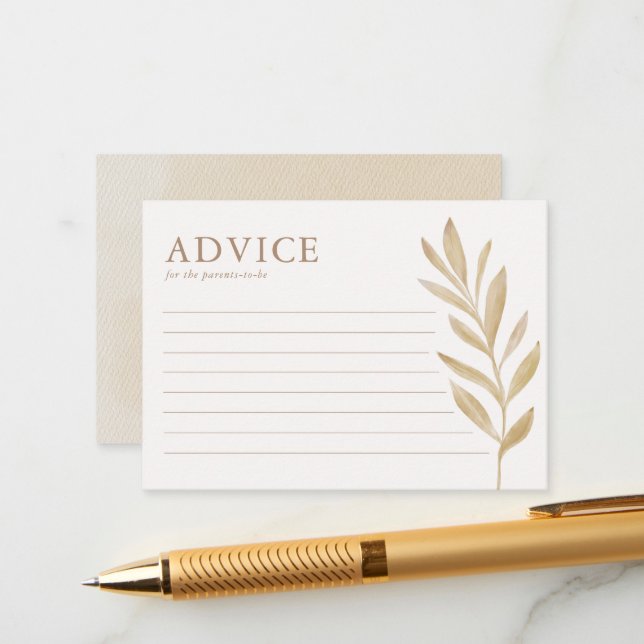 Boho Kinderzimmer Chic Baby Shower Admin Card Hinweiskarte (Vorderseite/Rückseite Beispiel)