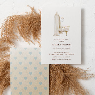 Boho Kinderzimmer Chic Boy Baby Shower Einladung