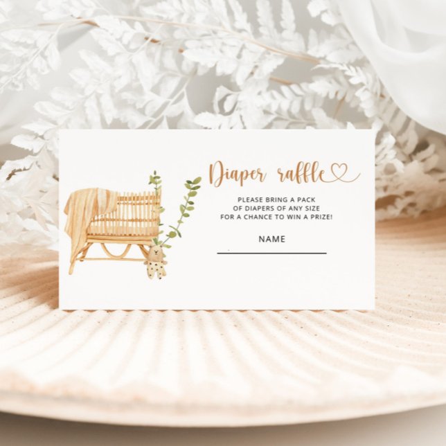 Boho Kinderzimmer Gender-Neutral-Gewinnspiel Begleitkarte (Von Creator hochgeladen)