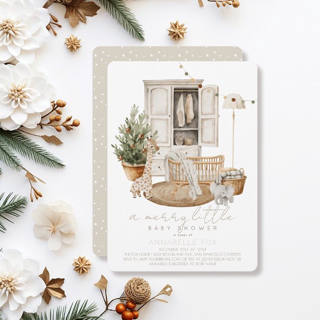 Boho Kinderzimmer Merry Little Baby Shower Einladung (Von Creator hochgeladen)