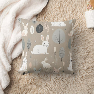 Boho Kinderzimmer Minimalistisch Bunny Rabbits Bro Kissen