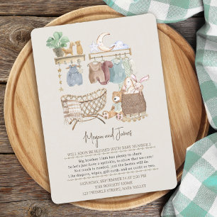 Boho-Kinderzimmer neutrale Babyparty Einladung